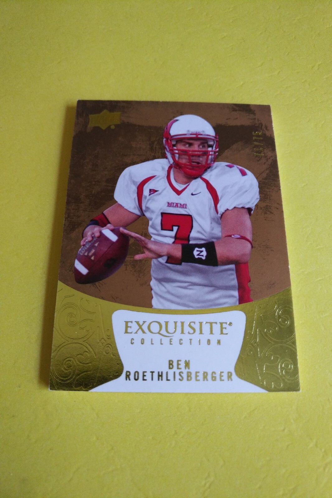BEN ROETHLISBERGER  - 2014 UPPER DECK EXQUISITE - BASE SET CARD #40 /75