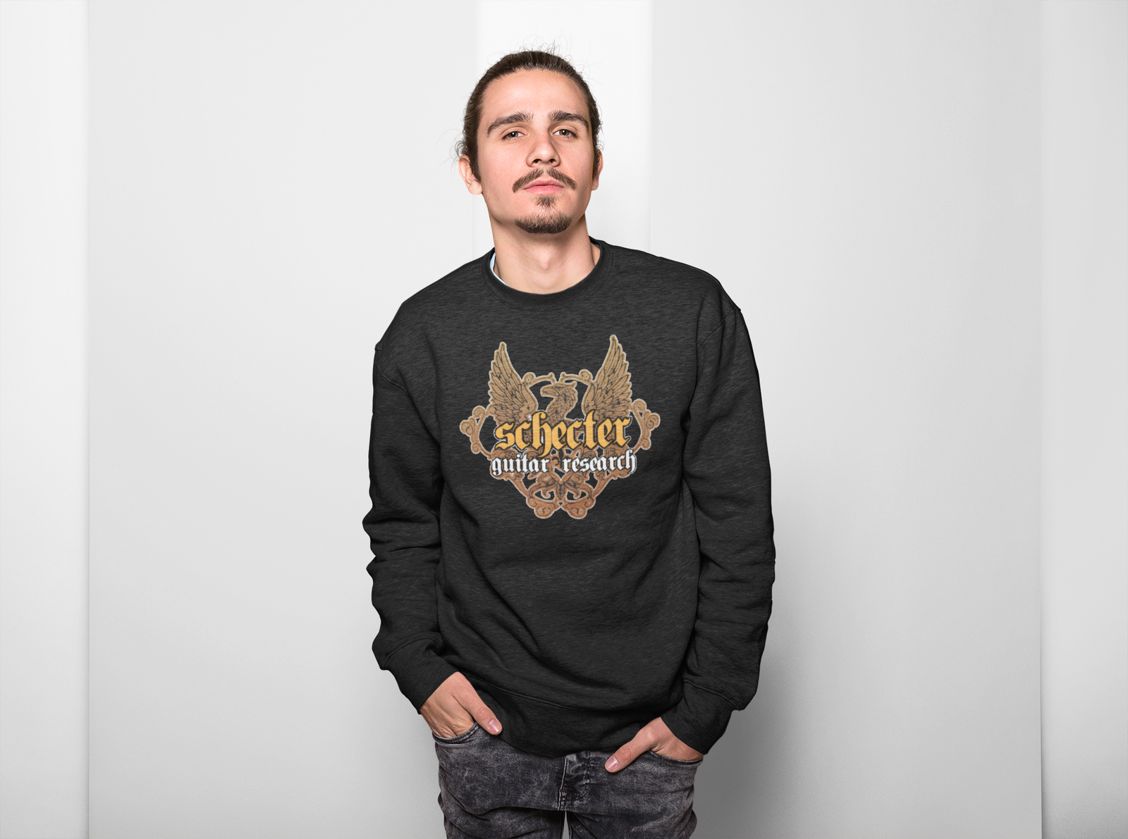 Vintage Sweatshirt Pullover Schecter Guitar Research Sweatshirt