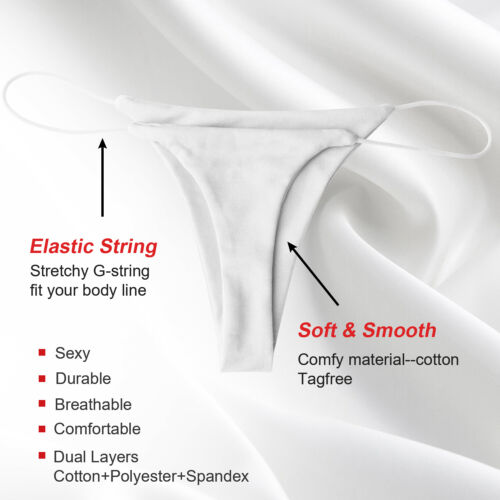 Mujeres Sexy Corte Alto Tanga Tanga Babydoll Lencería Ropa Interior Bragas T-back - Imagen 22 de 33