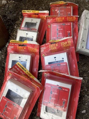 8 Wiremold Ivory Steel Outlet Box And 10 2 Gang Boxes. NOS - Picture 3 of 3
