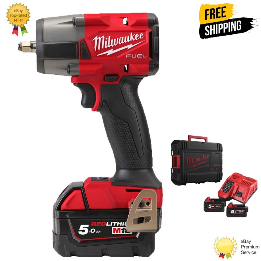 Milwaukee 3/8"" Impact Wrench Kit - M18FMTIW2F38-502X - Torque Gun - 4933479405
