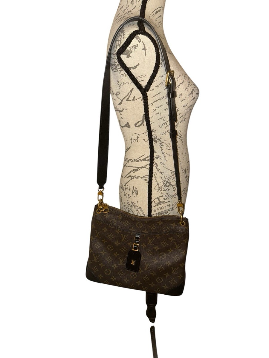 Louis Vuitton Odeon Shoulder Bag MM Brown Canvas