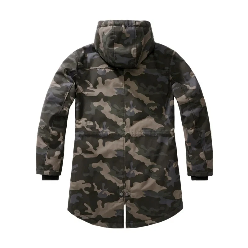 Brandit Marsh Lake Teddy Fur Fishtail Parka Coat Dark Camouflage Size 3XL - Image 3 of 4