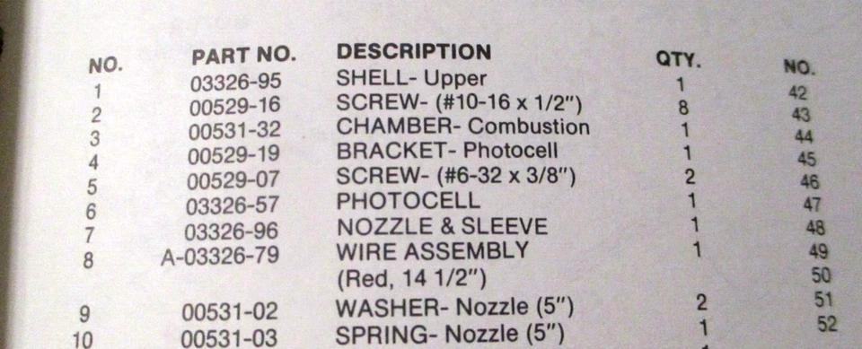 Homelite HH35A HH50A HH100A HH150A Calentadores de espacio portátiles Lista de piezas Manual Libro Foto 2 de 4