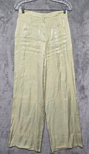 Nasty Gal Pants Womens Size 6 Pastel Yellow Green Satin Shiny Dressy Party