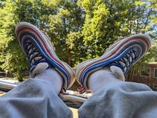 Nike Air Max 97 Game Royal/Metallic Silver indossate buone condizioni TN Air Force