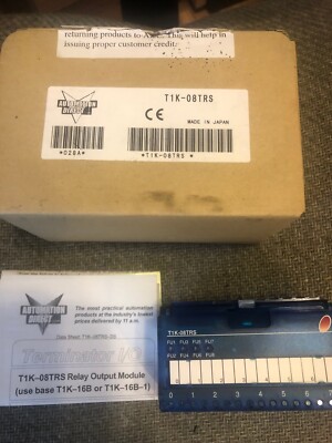 AUTOMATION DIRECT TERMINATOR 1/0 RELAY OUTPUT MODULE; T1K-08TRS; NEW