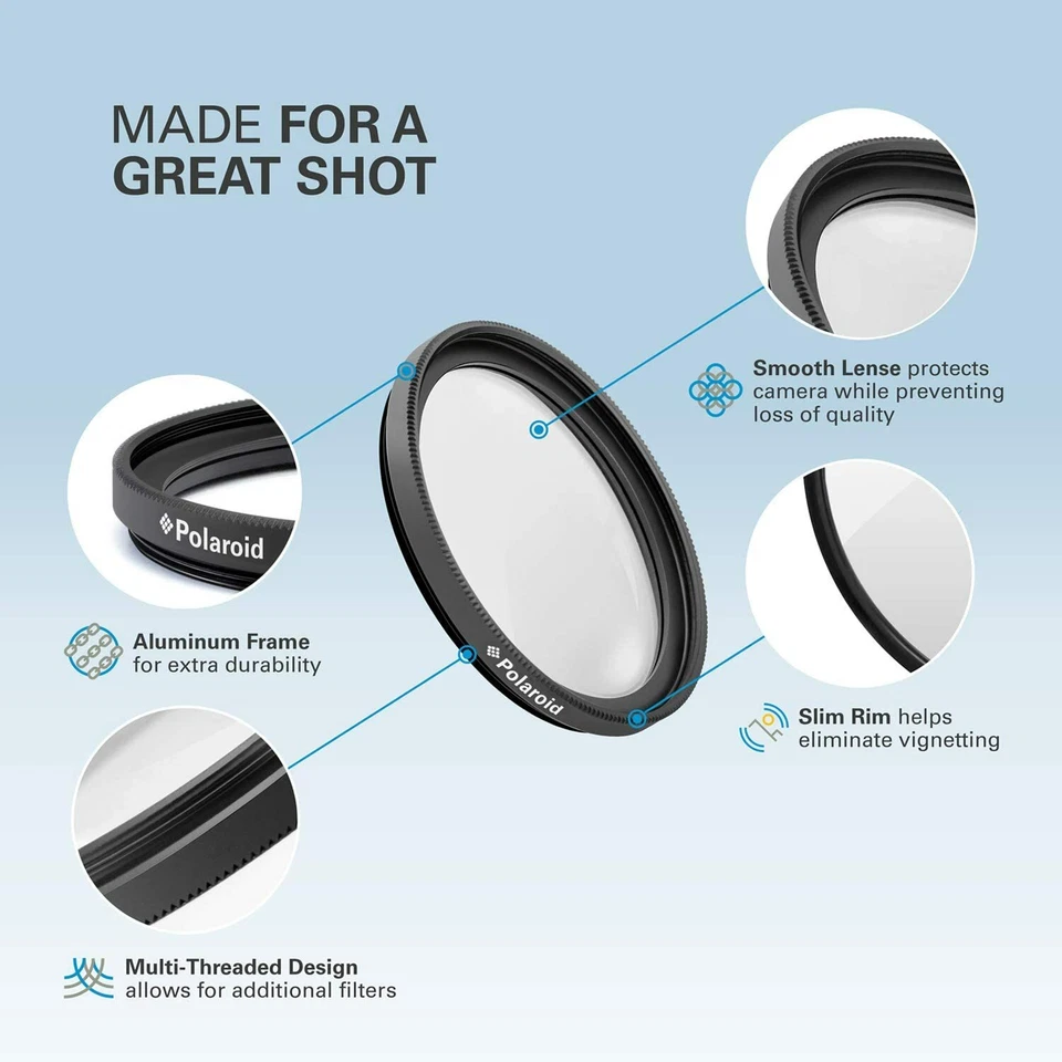 Polaroid Creative Filter Kit, Circ Polariser + UV + FLD Fluorescent - 52mm, BNIB - Image 4 of 4