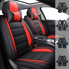 For Nissan PU Leather Car Seat Covers 2/5 Seats Front Rear Seat Protector
