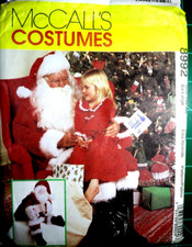 McCall's 8992 Uncut Excellent Santa Claus Suit, Bag Doll Size X Large 46,48