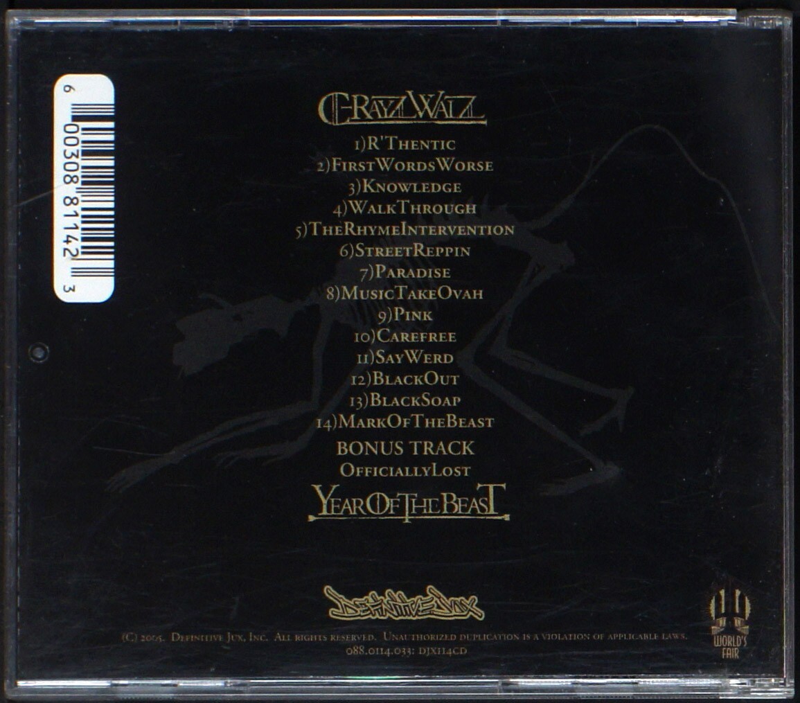C-Rayz Walz - Year Of The Beast - CD+DVD [NH02] USA | eBay