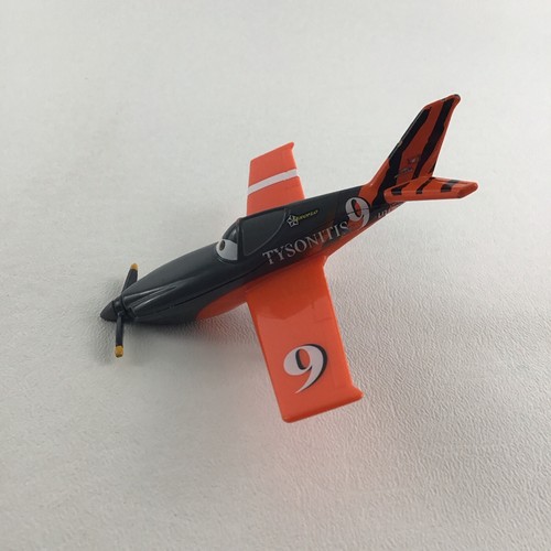 Disney Planes Tysonitis #9 Action Figure Die Cast Racing Airplane Mattel 2013 - Picture 3 of 6