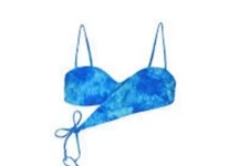 NWT Beach Bunny Chanel Wrap Bralette Blue Tie Dye Swimsuit Bikini Top Tidi XXL