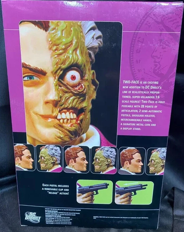 Figura de acción de coleccionista de lujo DC Direct Batman Comics dos caras 11 13/16 pulgadas 2006 Foto 2 de 3