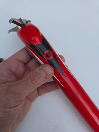 Climax SP03B Carbon Seat Post, Ti Clamp/Bolts, Red, 27.2 x 350mm, Very Good ! - Picture 14 of 21