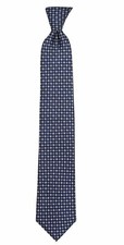 59 The Men's Store Bloomingdales Silk Geometric Medallion Necktie, Navy