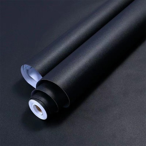 6m Vinyl Black Matte Wallpaper Self Adhesive Contact Paper Kitchen Cabinet Decor - Picture 3 of 12