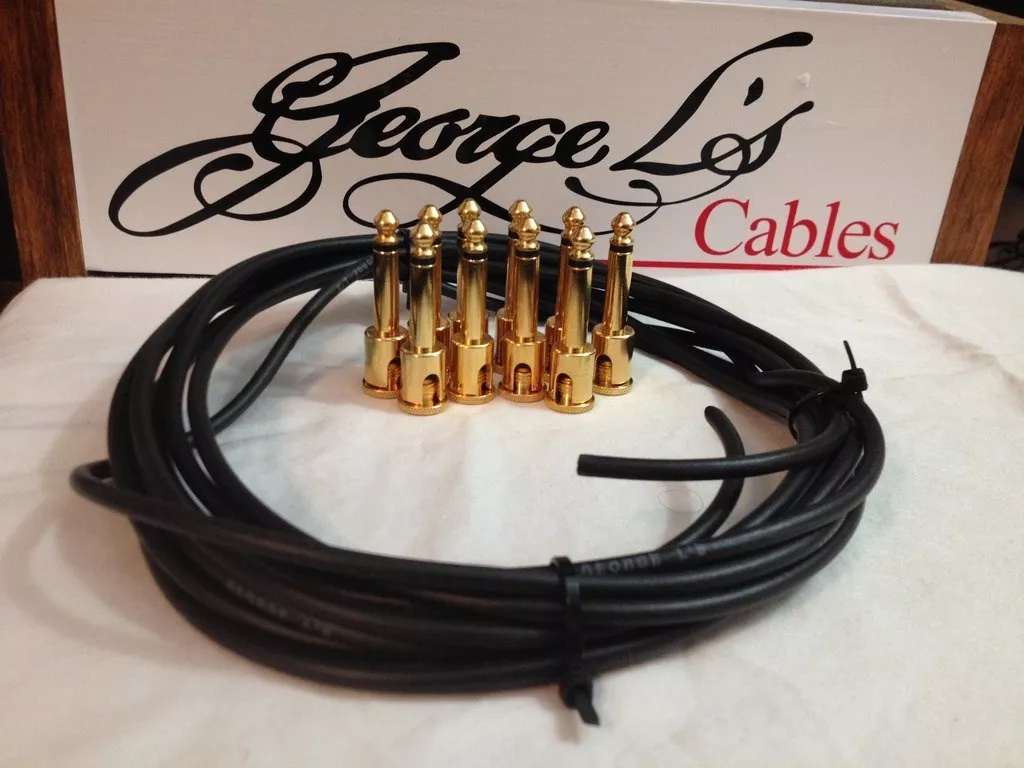 NEW George L 155 Pedalboard Effects Cable Kit .155 Black GOLD
