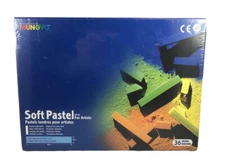 Sealed! Mungyo Gallery 36pc Soft Pastels Squares Artists Box Set Assorted Colors