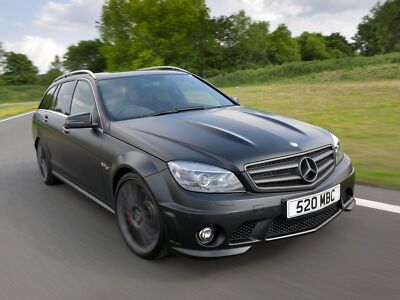 Cars mercedes benz c63 amg dr520 estate Desk Mat Stitched