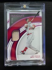 2022 Panini Immaculate Baseball Mike Trout Bat Relic #08/10 Pink