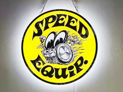 Speed Equipment Auto Parts Hot Rod 3D LED Light Beer Sign Neon Lamp 20''x20'' 