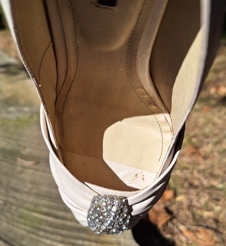Tony Bianco Ladies 9 Bridal Shoes rhinestone Pearl platform heel Sparkly Glitter - Picture 17 of 24