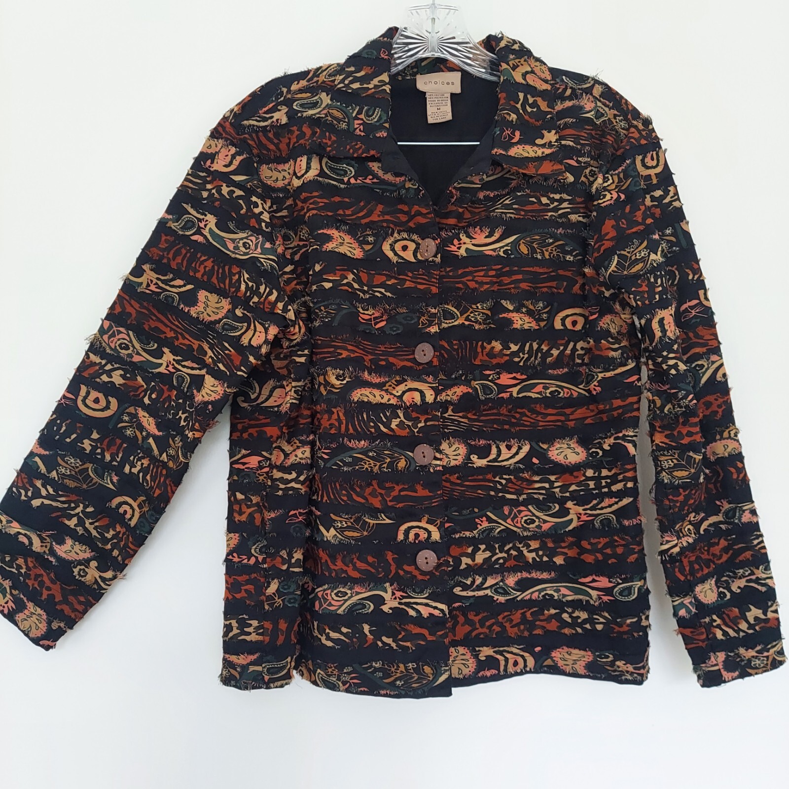 Choices Vintage Jacket Medium Patchwork Paisley A… - image 1