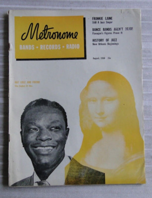 Vintage Magazine Metronome August 1950 Nat Cole Frankie Laine Flanagan       101