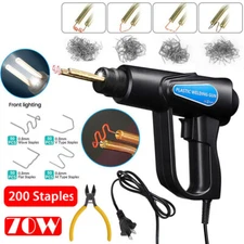 Plastic Welder Bumper Repair Kit Welding Gun Soldering Tool 200 Staples