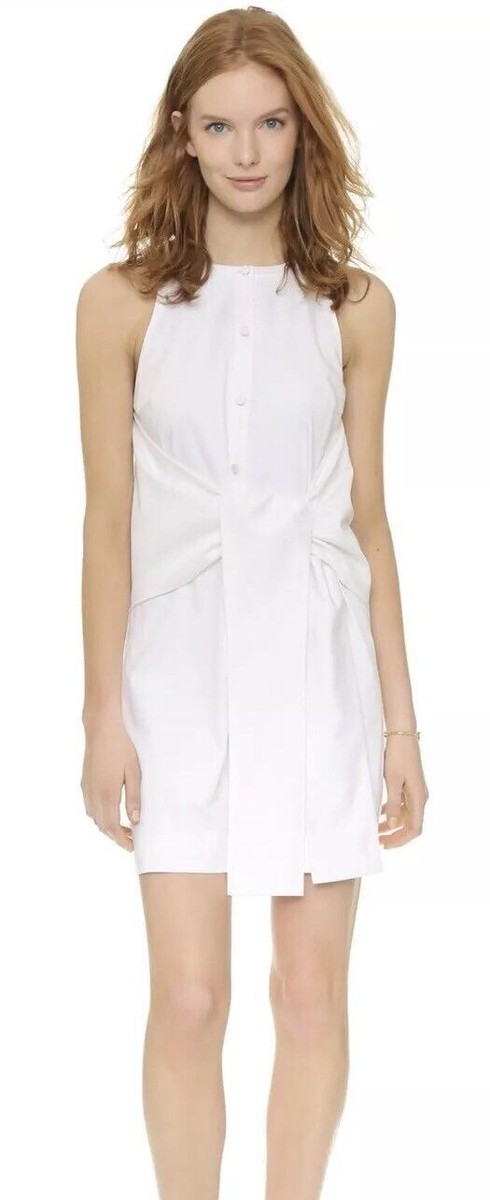 misha nonoo denim dress Misha Nonoo Crew Neck Long Dress - White Dresses, Clothing - WMNON22643