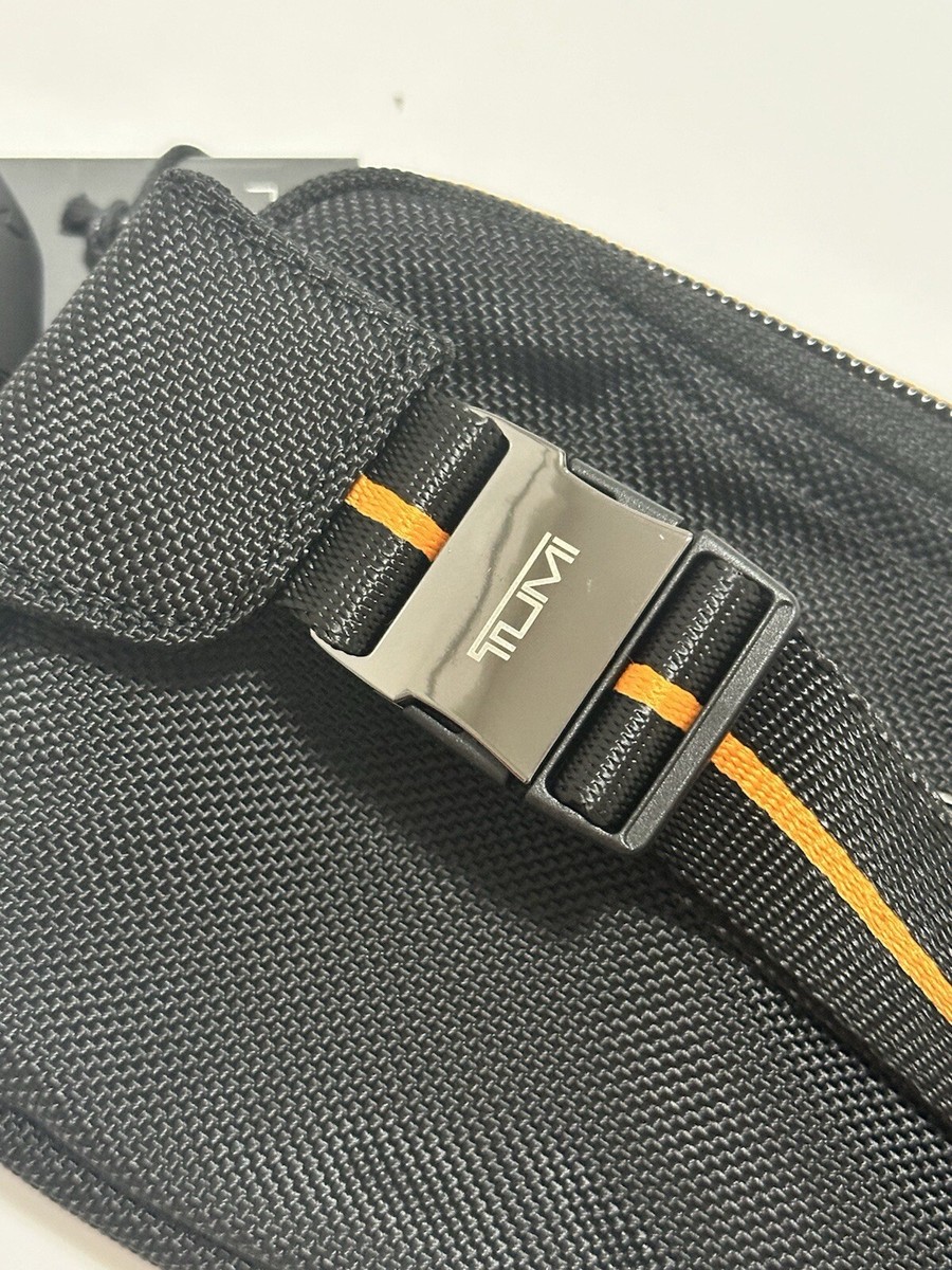 TUMI MCLAREN Brox Slim Utility Pouch Black Waist Pack Sling Bag