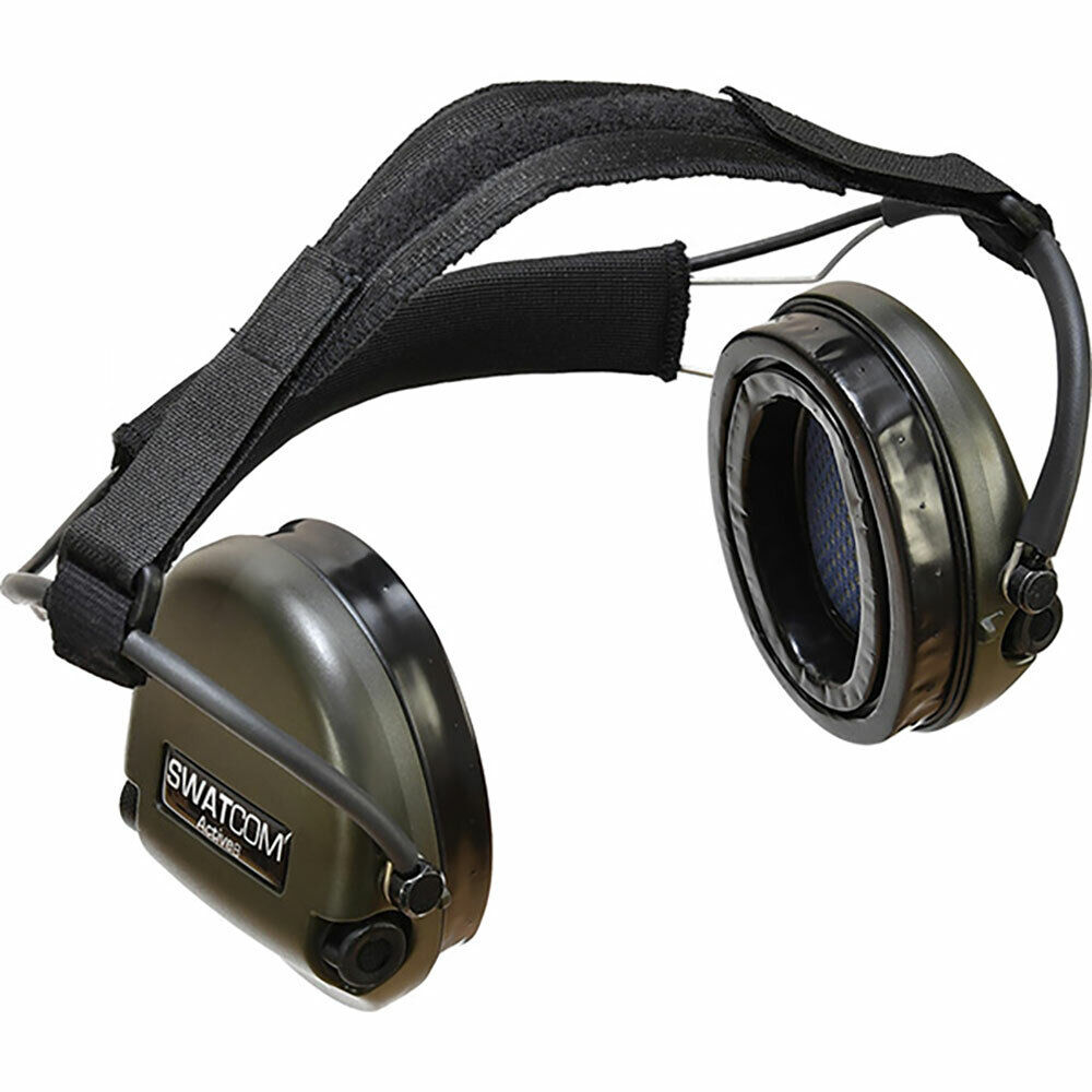 SWATCOM Active8 Waterproof Headset, Neckband, OD Green Cups, Gel Ear Seals