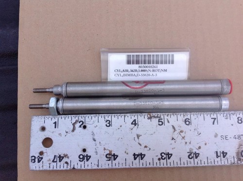 Bimba Air Cylinder, D-33820-A-3, Used Lot Of Two, 9/16" Bore 3" Stroke - Picture 5 of 5