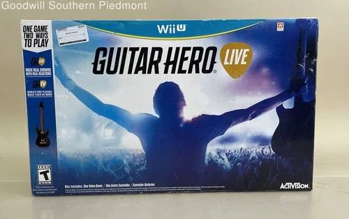 Guitar Hero Live (Nintendo Wii U, 2015) Guitar Game Bundle - Tested - Read