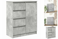 Sideboard Anrichte Schrank Lowboard Wohnzimmer Betongrau 71X35X84 Cm Holzwerkst