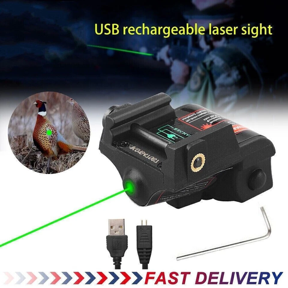 USB Rechargeable Green Blue Laser Sight For Pistol Glock 17 19 Taurus G2C G3 G3C - Image 4 of 4