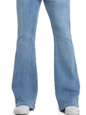 Men's Stretch Slim Fit Bell Bottom Denim Disco Pants Flared Jeans 28X31
