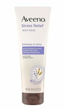 Aveeno Stress Relief Body Scrub Exfoliates+Calming/Relaxing Lavender Scent 8oz.