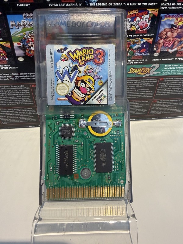 Wario Land 3 Nintendo Game Boy Colour Cartridge - New Battery Installed