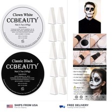 Halloween skeleton face paint black white 7.4oz waterproof body makeup