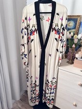 Women s Beige Multicolor Butterfly Print Long...