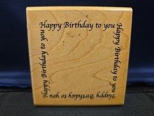 Limited Edition Rubberstamps Happy Birthday LE1167G Wood Block Rubber Stamp