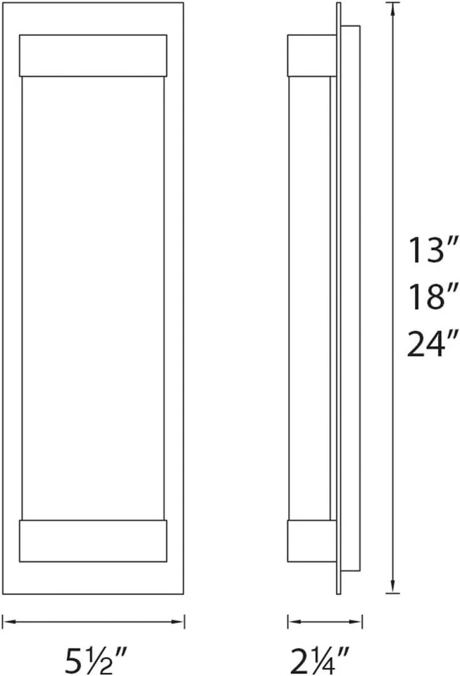18-дюймовый светодиодный настенный бра 3000K полированный никель современный настенный светильник - Изображение 2 из 4