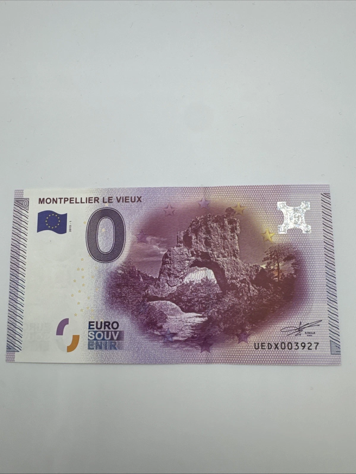 Billet Zéro 0 € Euro Touristique / Souvenir Montpellier le vieux 2015-1