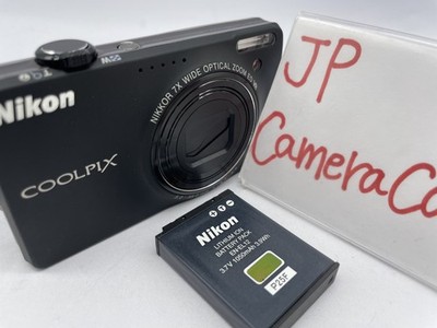 Excellent Nikon COOLPIX S6000 black 7x Zoom Compact Digital Camera 3617