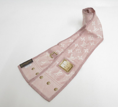 Authentic LOUIS VUITTON Monogram Bandeau Silk Scarf I#47894