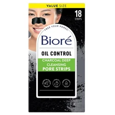 Biore Charcoal Deep Cleansing Pore Strips, Nose Strips for Blackhead Removal ...