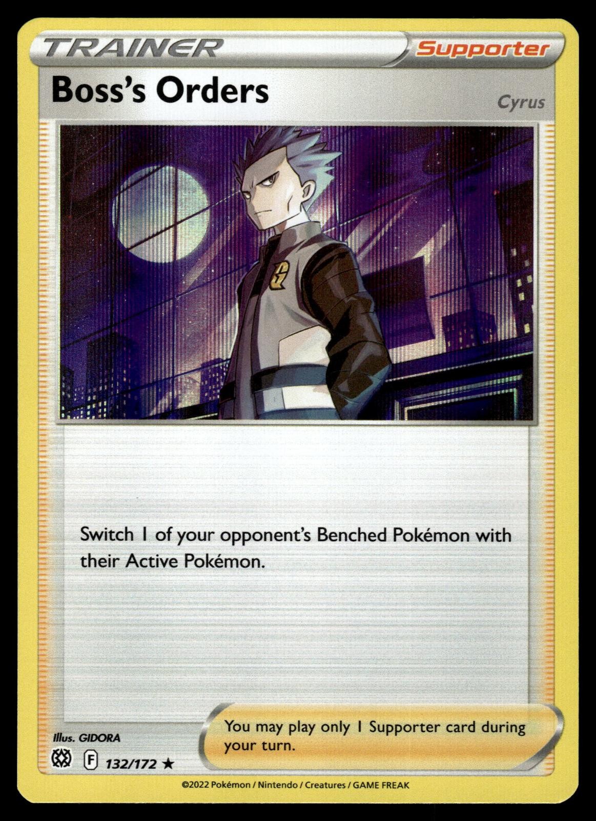 Boss's Orders 132/172 Holo Rare Brilliant Stars Pokemon Near Mint