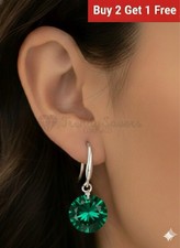 Sterling Silver AAA CZ Dangle Earrings Sparkly Round Crystal Drop Earrings